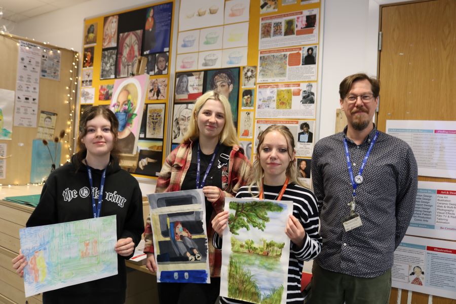 ‘Knotty 100’ Artwork by Sixth Form College Students featured in Local Exhibition at Stoke Station